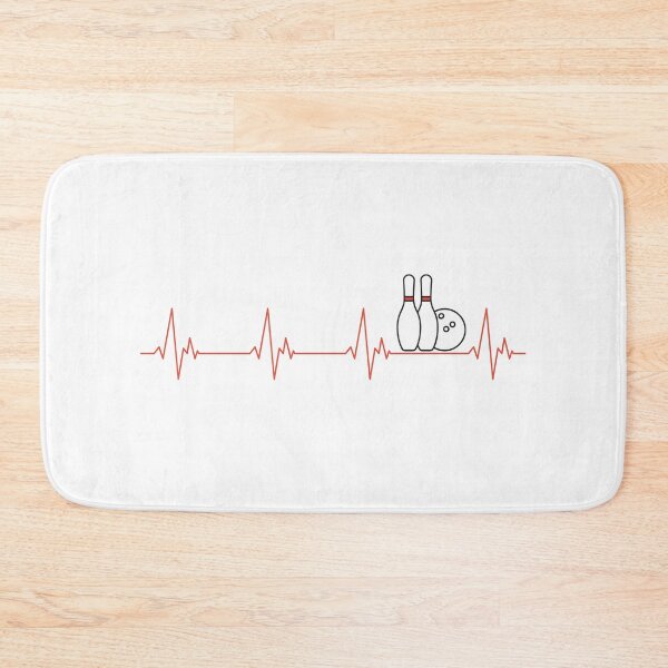 Item preview,  Bowling Heartbeat EKG Pulse Line cute outline design for Bowling Team designed and sold by venomousvector.