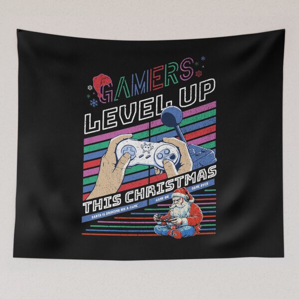 Item preview, Gamers level up this Christmas designed and sold by Retro-Rebellion.