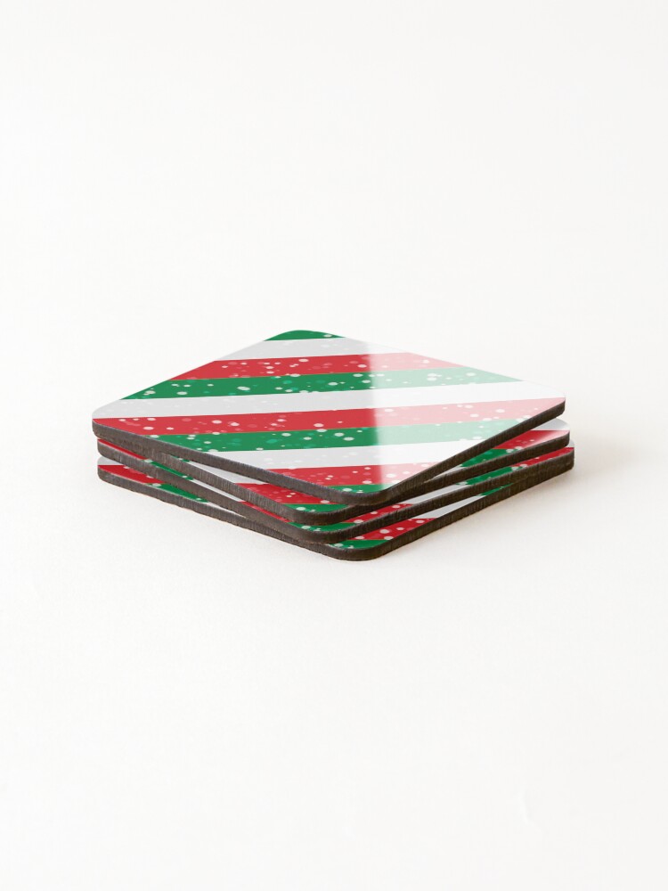 Thumbnail 4 of 5, Coasters (Set of 4), Christmas mint pattern designed and sold by PatternDesign91.