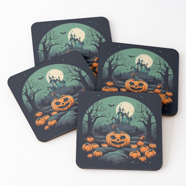 Item preview, Haunted Pumpkin Castle Halloween designed and sold by Bratak.