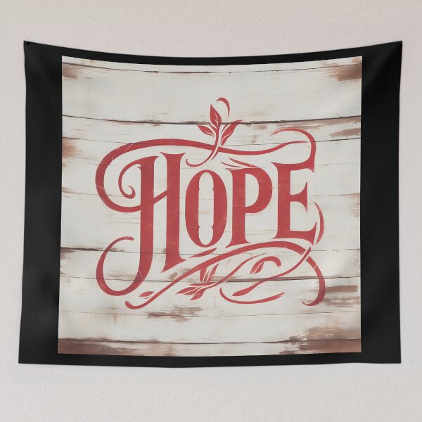 Item preview, HOPE sticker painted wood sign designed and sold by carlarmes.