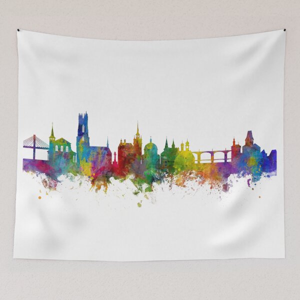 Item preview, Fribourg Switzerland Skyline designed and sold by ArtPrints.