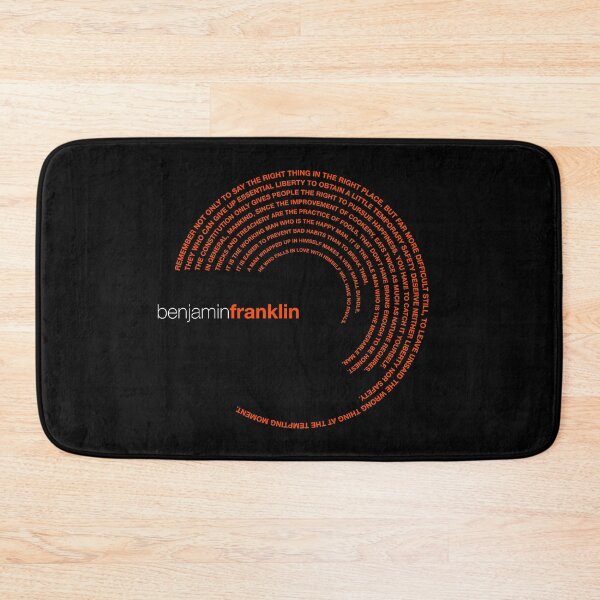 Artikelvorschau, Poster mit berühmten Zitaten von Benjamin Franklin [orangerot] entworfen und verkauft von CMYKStudio.