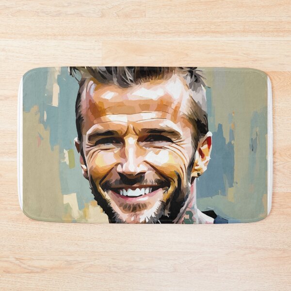 Item preview, Portrait of younger smiling David Beckham in oil designed and sold by clon-dot-net.