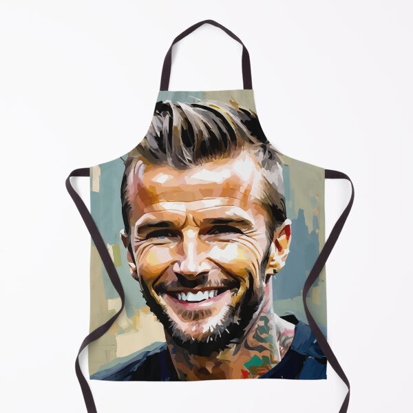 Item preview, Portrait of younger smiling David Beckham in oil designed and sold by clon-dot-net.