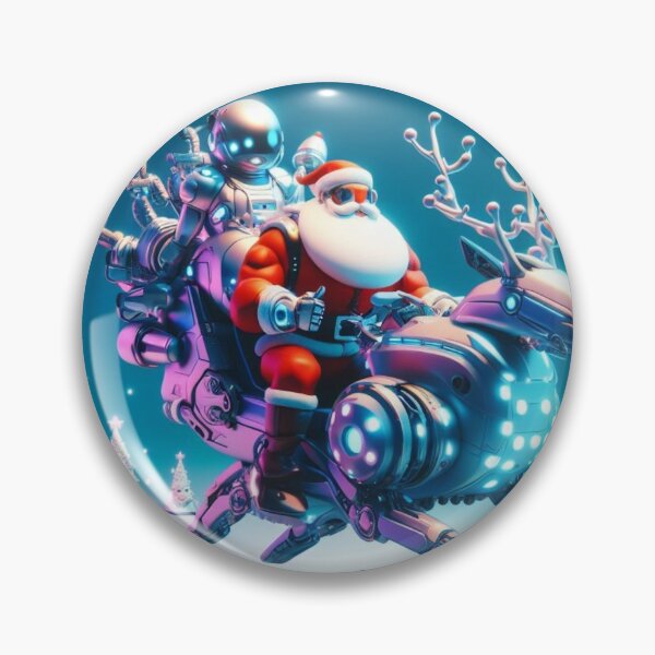 Item preview, futuristic santa claus designed and sold by KICIART.