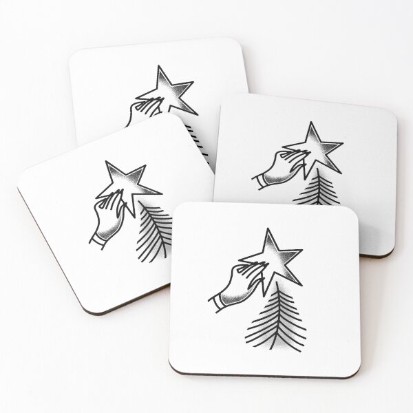 Item preview, Witchcore Boho Tattoo Hand placing a star on a Christmas tree  designed and sold by jazzydevil.