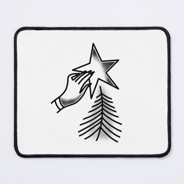 Item preview, Witchcore Boho Tattoo Hand placing a star on a Christmas tree designed and sold by jazzydevil.