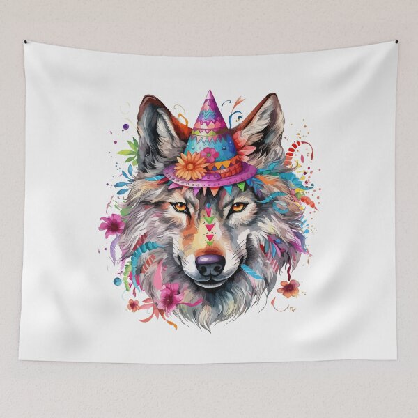 Item preview, Birthday Wolf Festive Themed designed and sold by PrettyPittie Shop.