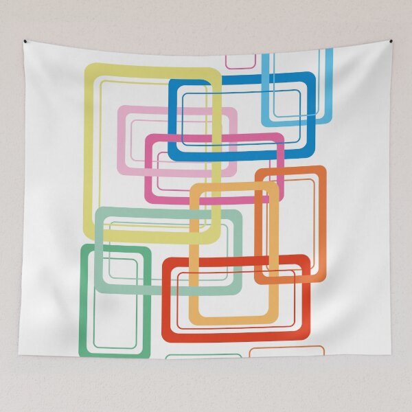 Item preview, abstract design multicolour rectangles designed and sold by CREATINERY.