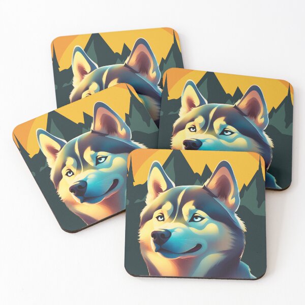 Item preview, Animated husky in mountain  designed and sold by MacLis.
