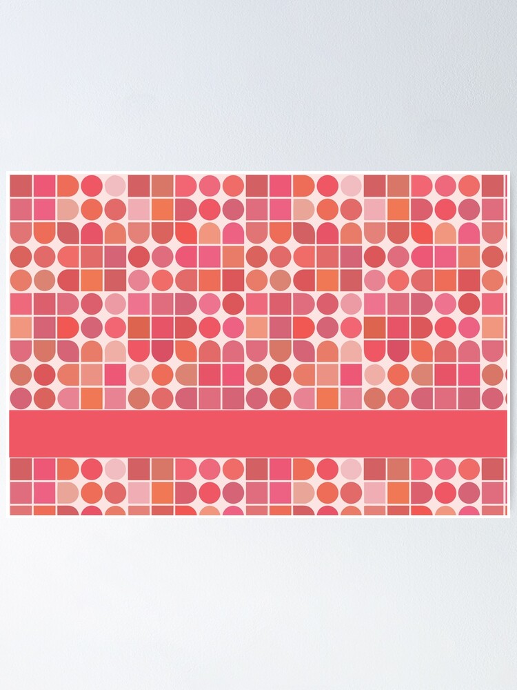 Thumbnail 1 of 3, Poster, Retro Dots and Squares Pattern designed and sold by hidden-design.