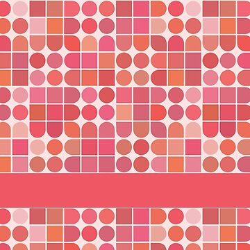 Artwork thumbnail, Retro Dots and Squares Pattern by hidden-design