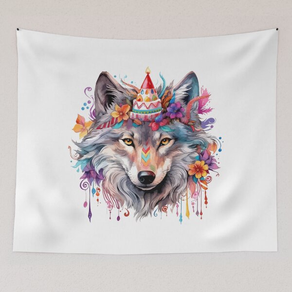 Item preview, Cute Birthday Wolf Festive Theme designed and sold by PrettyPittie Shop.