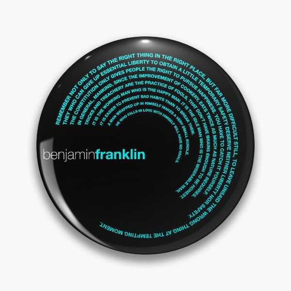 Item preview, Benjamin Franklin famous quotes poster [aqua] designed and sold by CMYKStudio.