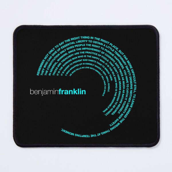 Item preview, Benjamin Franklin famous quotes poster [aqua] designed and sold by CMYKStudio.