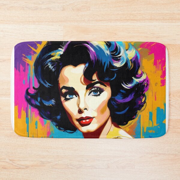 Item preview, Artistic portrait of Elizabeth Taylor on pop art background designed and sold by clon-dot-net.
