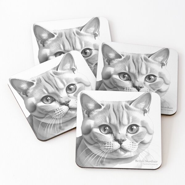 Item preview, British Shorthair - Watercolour Cat Print designed and sold by PixelFixArt.