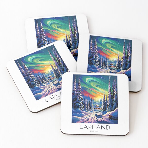 Item preview, A Pop Art Travel Print of Lapland - Finland  designed and sold by StudioRedKoala.