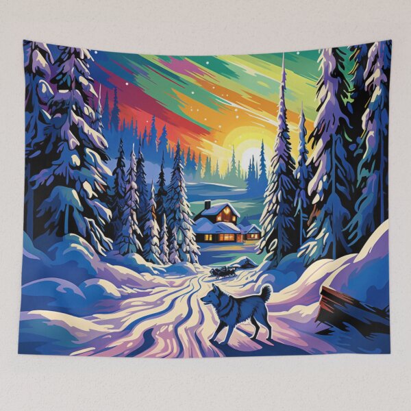 Item preview, A Pop Art Travel Print of Lapland - Finland  designed and sold by StudioRedKoala.