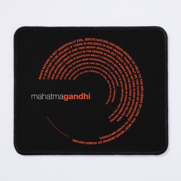 Item preview, Mahatma Gandhi famous quotes poster [orangered] designed and sold by CMYKStudio.