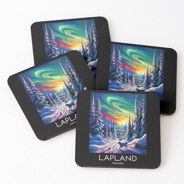 Item preview, A Pop Art Travel Print of Lapland - Finland  designed and sold by StudioRedKoala.
