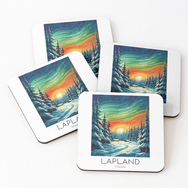 Item preview, A Pop Art Travel Print of Lapland - Finland  designed and sold by StudioRedKoala.