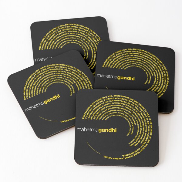 Item preview, Mahatma Gandhi famous quotes poster [gold] designed and sold by CMYKStudio.