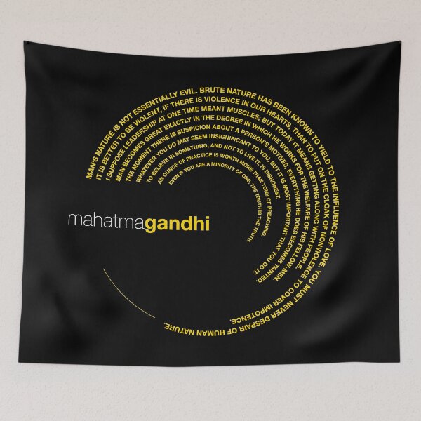 Item preview, Mahatma Gandhi famous quotes poster [gold] designed and sold by CMYKStudio.