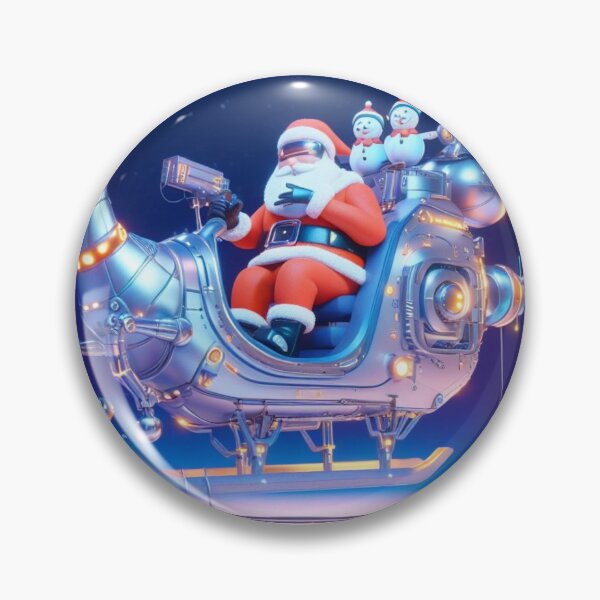 Item preview,  santa claus, flying reindeer, robotic snowmen designed and sold by KICIART.