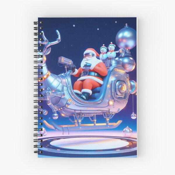Item preview,  santa claus, flying reindeer, robotic snowmen designed and sold by KICIART.