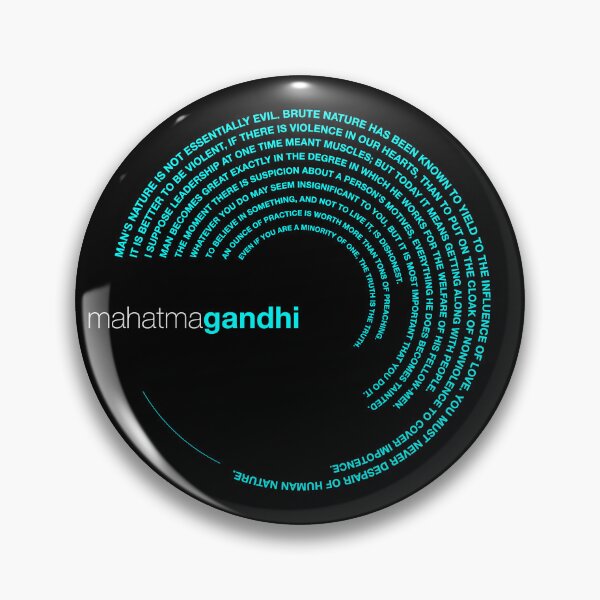 Item preview, Mahatma Gandhi famous quotes poster [aqua] designed and sold by CMYKStudio.