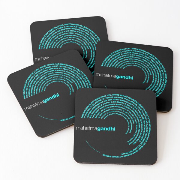 Item preview, Mahatma Gandhi famous quotes poster [aqua] designed and sold by CMYKStudio.