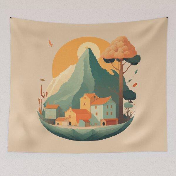 Item preview, Village in an Enchanted Forest designed and sold by XikilloconX.