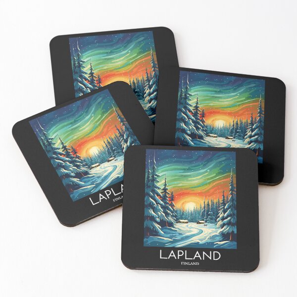 Item preview, A Pop Art Travel Print of Lapland - Finland  designed and sold by StudioRedKoala.
