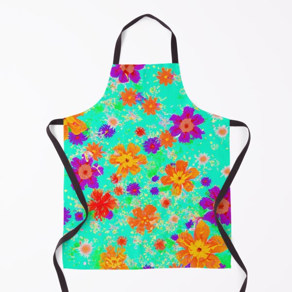 Item preview, Colorful flowers on teal  designed and sold by Photopat.