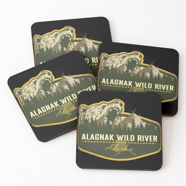 Item preview, Alagnak Wild River Alaska Retro Badge Camping Hiking Outdoor Adventure designed and sold by mountainfad.
