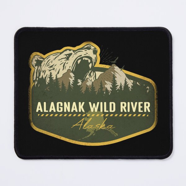 Item preview, Alagnak Wild River Alaska Retro Badge Camping Hiking Outdoor Adventure designed and sold by mountainfad.