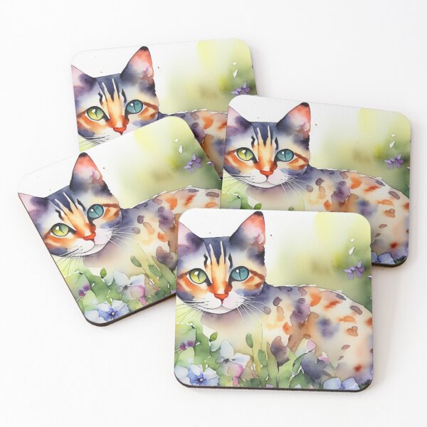 Item preview, Cat with butterflies and flowers designed and sold by Photopat.