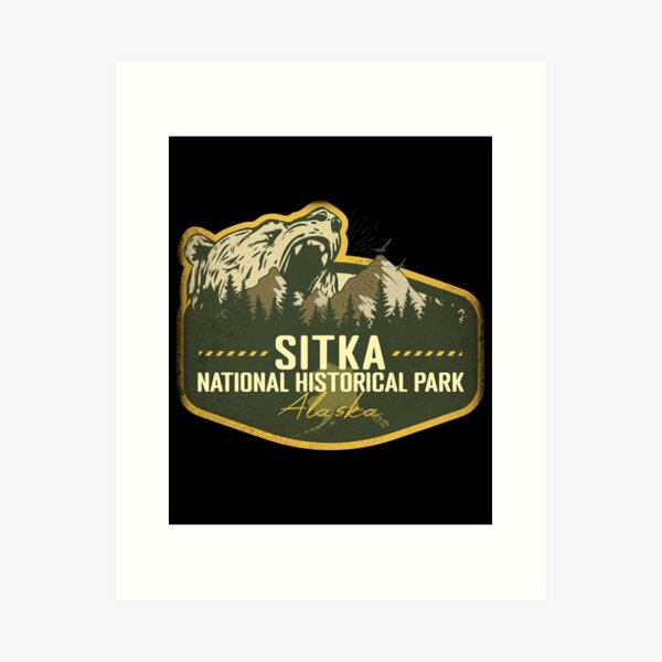 Item preview, Sitka National Historical Park Alaska Retro Badge Camping Hiking Outdoor Adventure designed and sold by mountainfad.