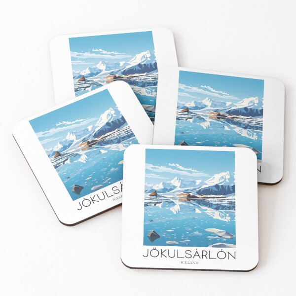Item preview, A Pop Art Travel Print of Jökulsárlón - Iceland  designed and sold by StudioRedKoala.