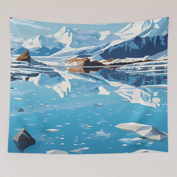 Artikelvorschau, A Pop Art Travel Print of Jökulsárlón - Iceland  entworfen und verkauft von StudioRedKoala.