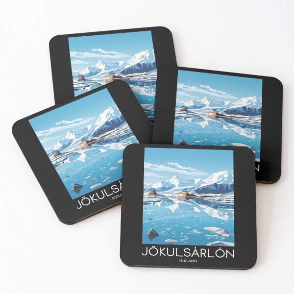 Item preview, A Pop Art Travel Print of Jökulsárlón - Iceland  designed and sold by StudioRedKoala.