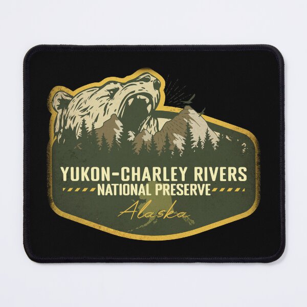 Item preview, Yukon-Charley Rivers National Preserve Alaska Retro Badge Camping Hiking Outdoor Adventure designed and sold by mountainfad.