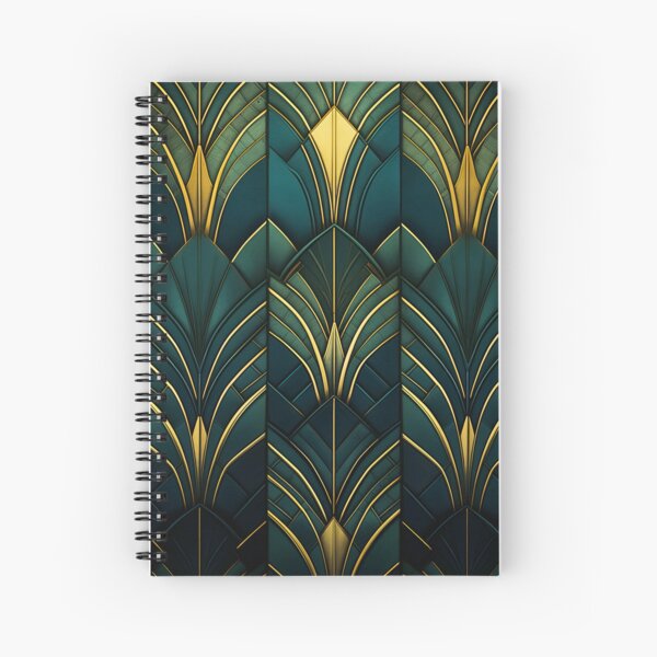 Item preview, Gatsby-Inspired Dark Green Gold Art Deco Pattern  designed and sold by Vic Torys ☆.