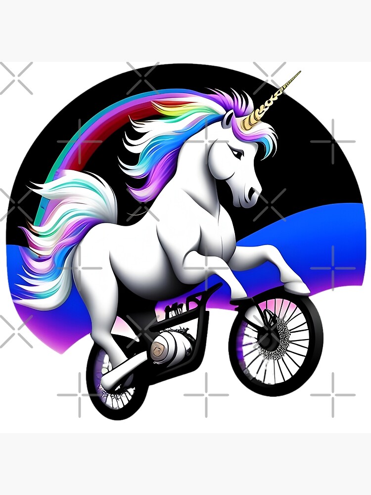 Girl riding unicorn bike best sale