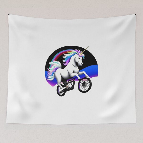 Item preview, Unicorn on Bike  designed and sold by ishitastore08.
