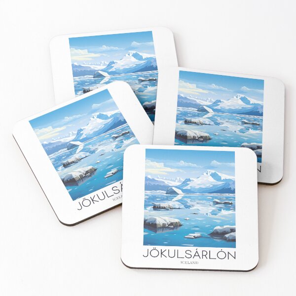 Item preview, A Pop Art Travel Print of Jökulsárlón - Iceland  designed and sold by StudioRedKoala.