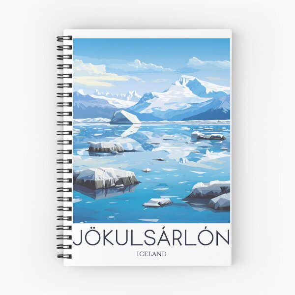 Item preview, A Pop Art Travel Print of Jökulsárlón - Iceland designed and sold by StudioRedKoala.