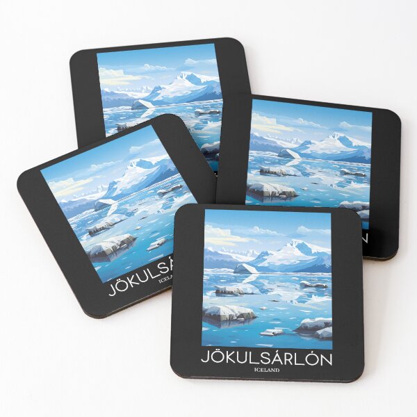 Item preview, A Pop Art Travel Print of Jökulsárlón - Iceland  designed and sold by StudioRedKoala.